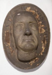 Ovale Totenmaske mit Gesichtsabdruck von Charles II.